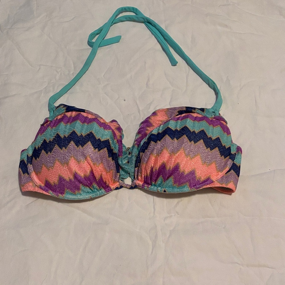 Victoria's Secret Multicolor Zigzag Bikini Top